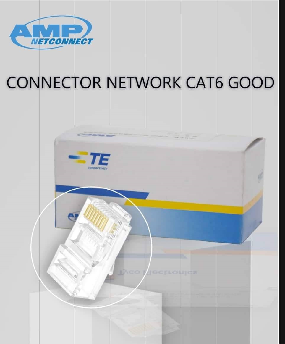 NETWORK CONNECTER AMP RJ45 CAT6 100BOX GOOD